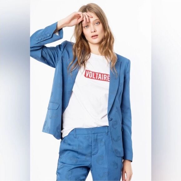 New Zadig & Voltaire Victor Paisley Blazer Small/ Fr 36 - Picture 2 of 16